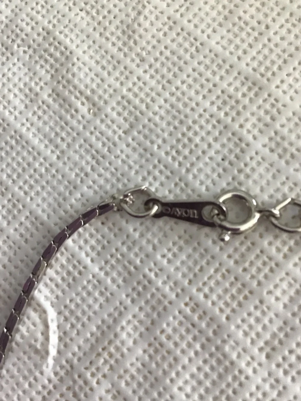 Avon Silver color Women's Flat Snake Chain Necklace